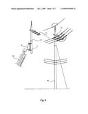 Method for replacing concrete utility pole without interrupting power supply by adopting pole clamp and pole crusher diagram and image