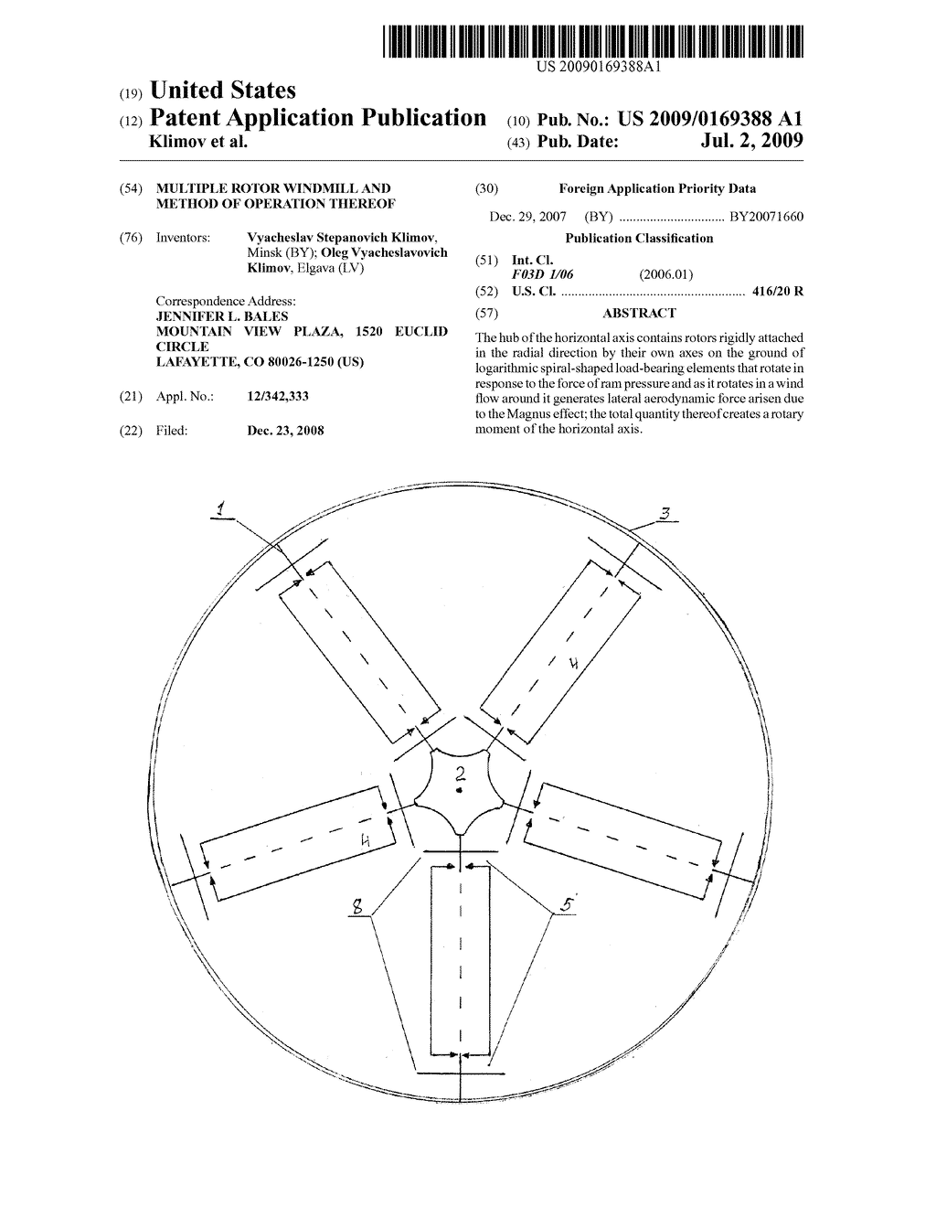 Multiple Rotor Windmill and Method of Operation Thereof - diagram, schematic, and image 01