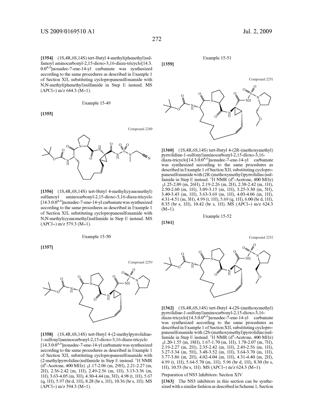 NOVEL MACROCYCLIC INHIBITORS OF HEPATITIS C VIRUS REPLICATION - diagram, schematic, and image 273