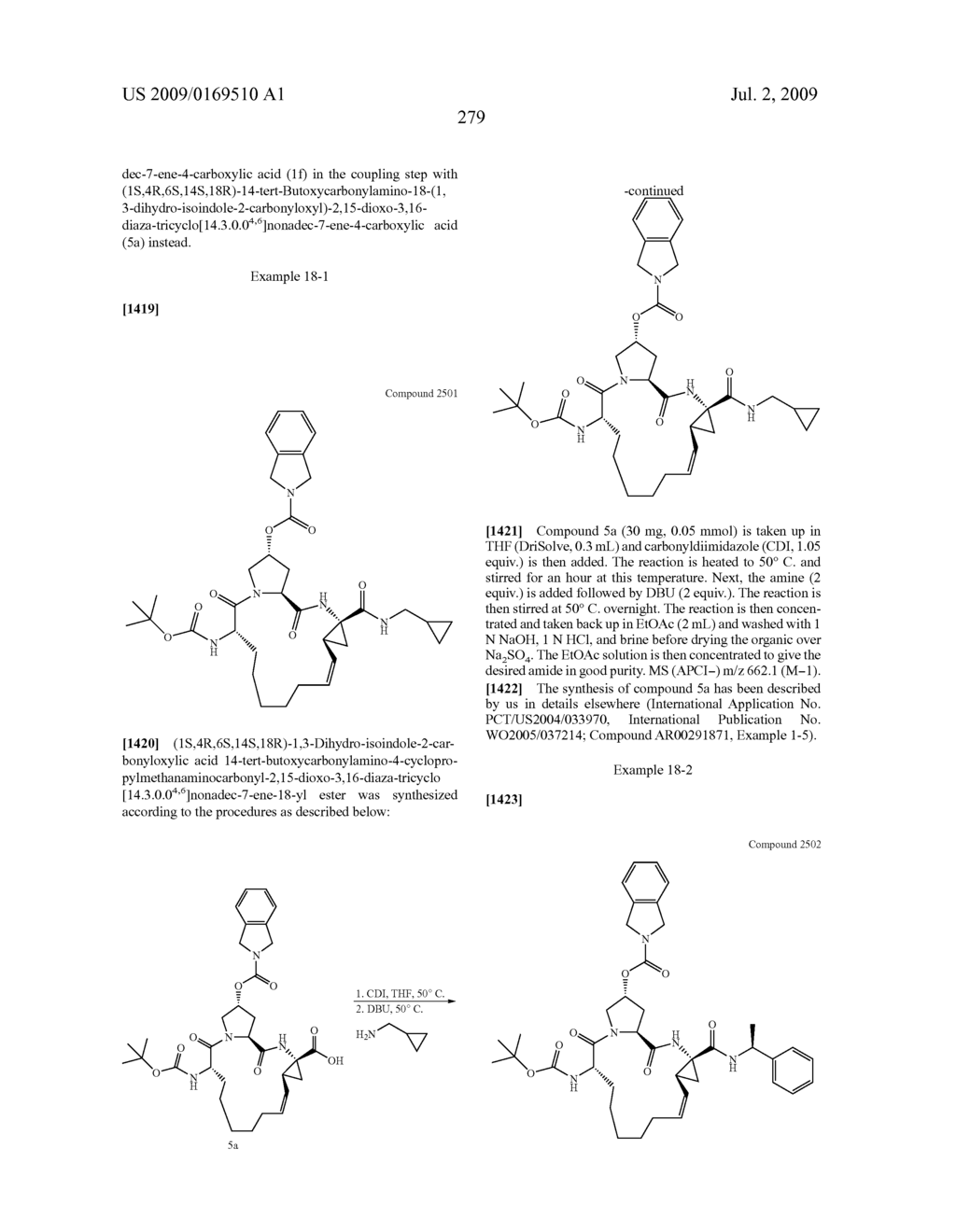 NOVEL MACROCYCLIC INHIBITORS OF HEPATITIS C VIRUS REPLICATION - diagram, schematic, and image 280