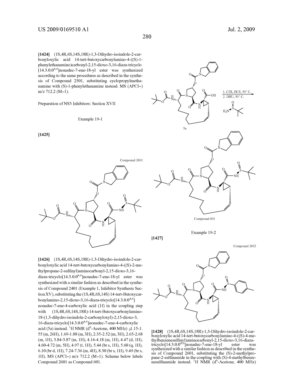 NOVEL MACROCYCLIC INHIBITORS OF HEPATITIS C VIRUS REPLICATION - diagram, schematic, and image 281