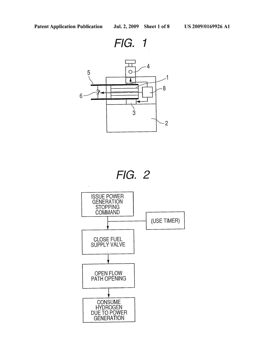 METHOD FOR STOPPING POWER GENERATION OF FUEL CELL SYSTEM AND FUEL CELL SYSTEM INCLUDING POWER GENERATION STOPPING UNIT - diagram, schematic, and image 02