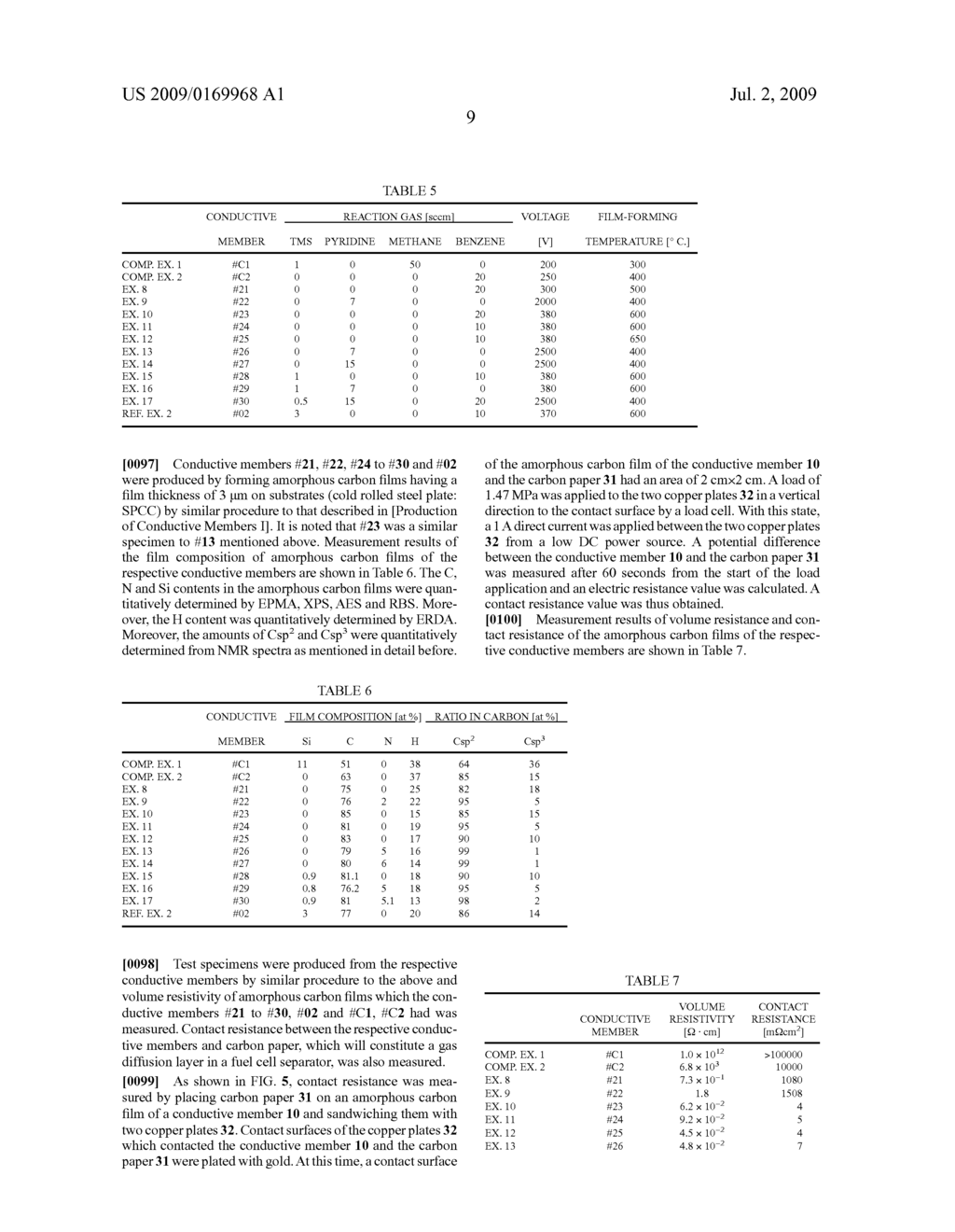 AMORPHOUS CARBON FILM, PROCESS FOR FORMING AMORPHOUS CARBON FILM, CONDUCTIVE MEMBER PROVIDED WITH AMORPHOUS CARBON FILM, AND FUEL CELL SEPARATOR - diagram, schematic, and image 14