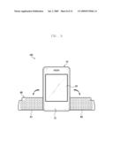 MOBILE TERMINAL HAVING REAR KEYPAD diagram and image