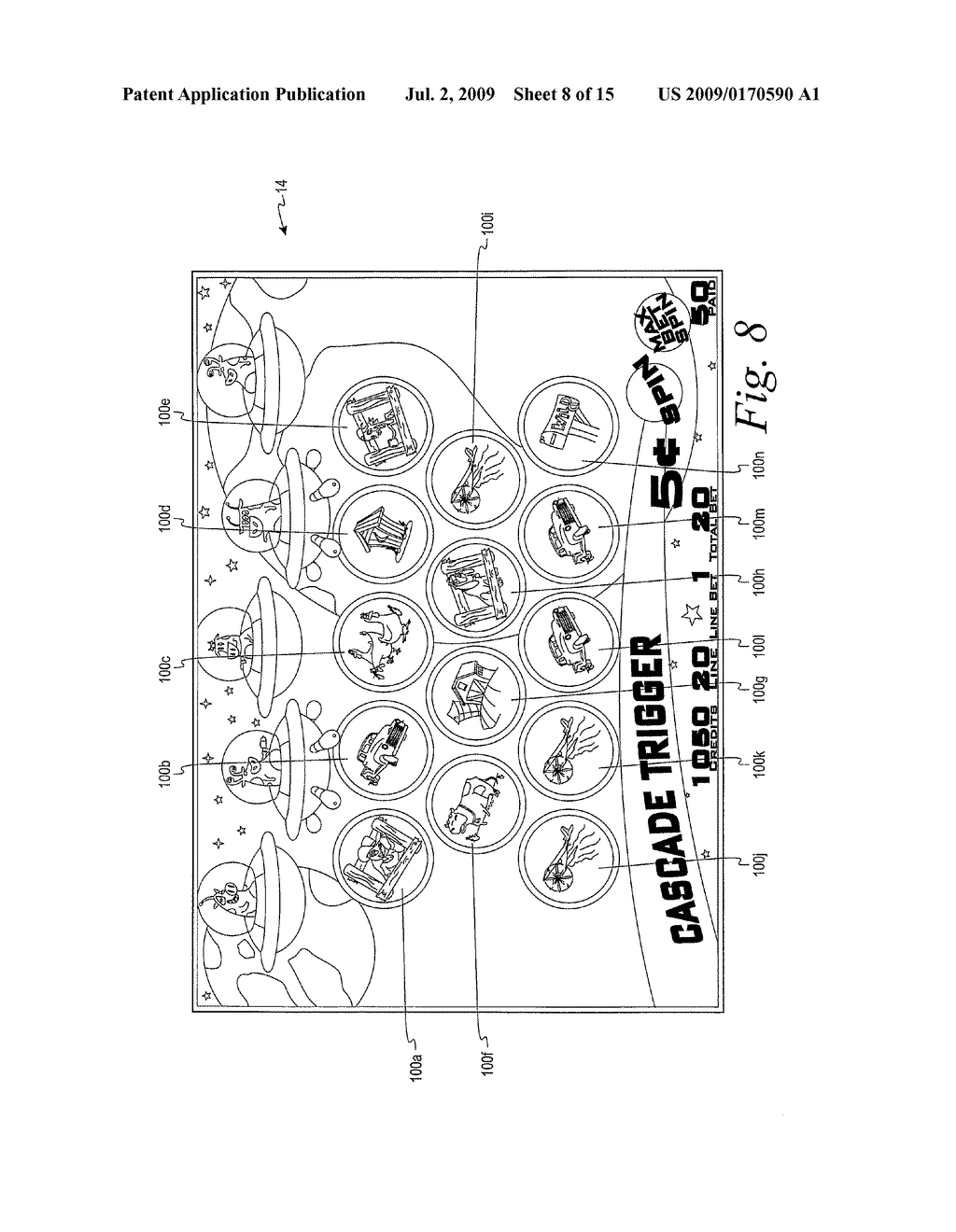 Wagering Game With Enhanced Cascading Reel Symbol Feature - diagram, schematic, and image 09