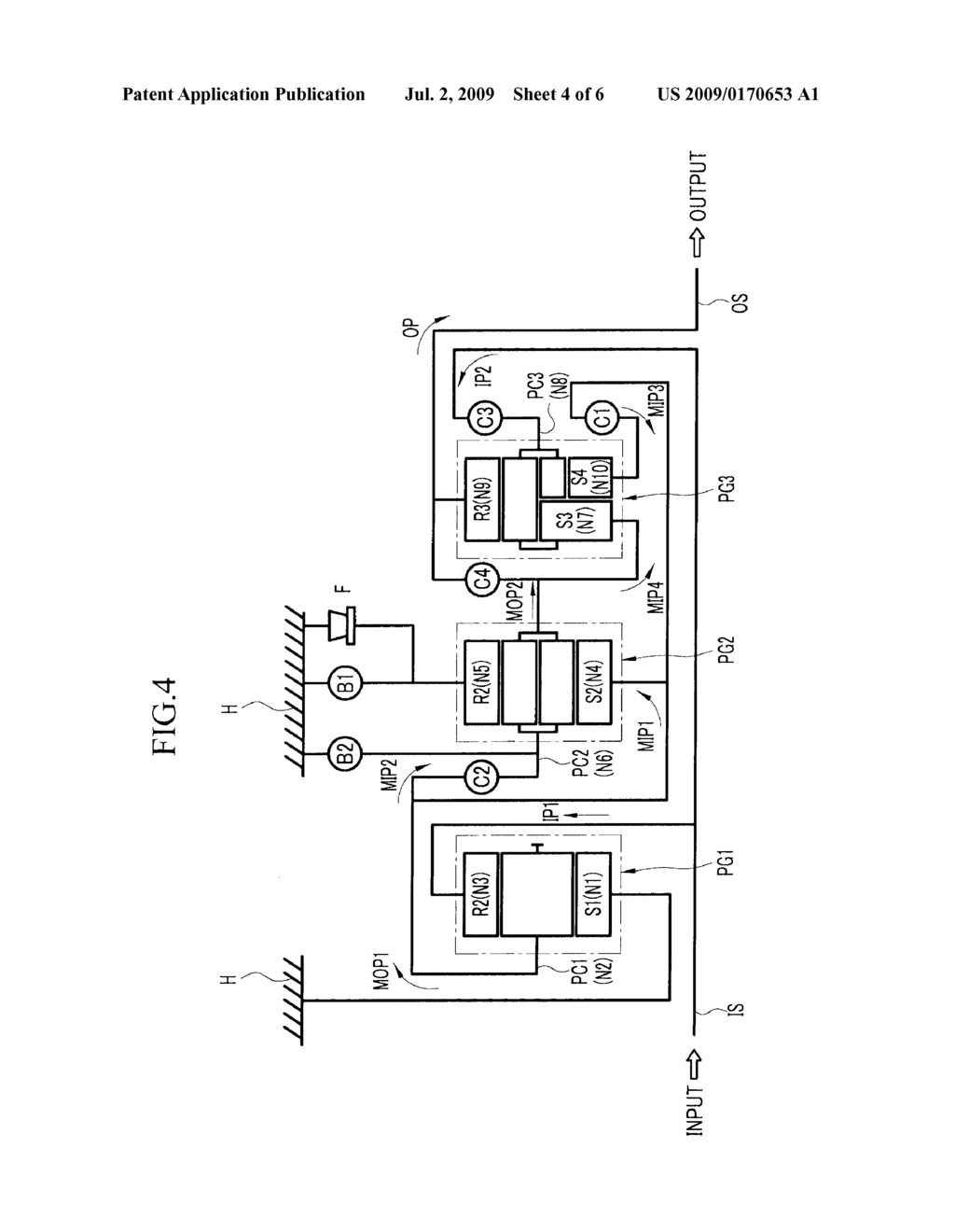 Gear Train of an Automatic Transmission for a Vehicle - diagram, schematic, and image 05