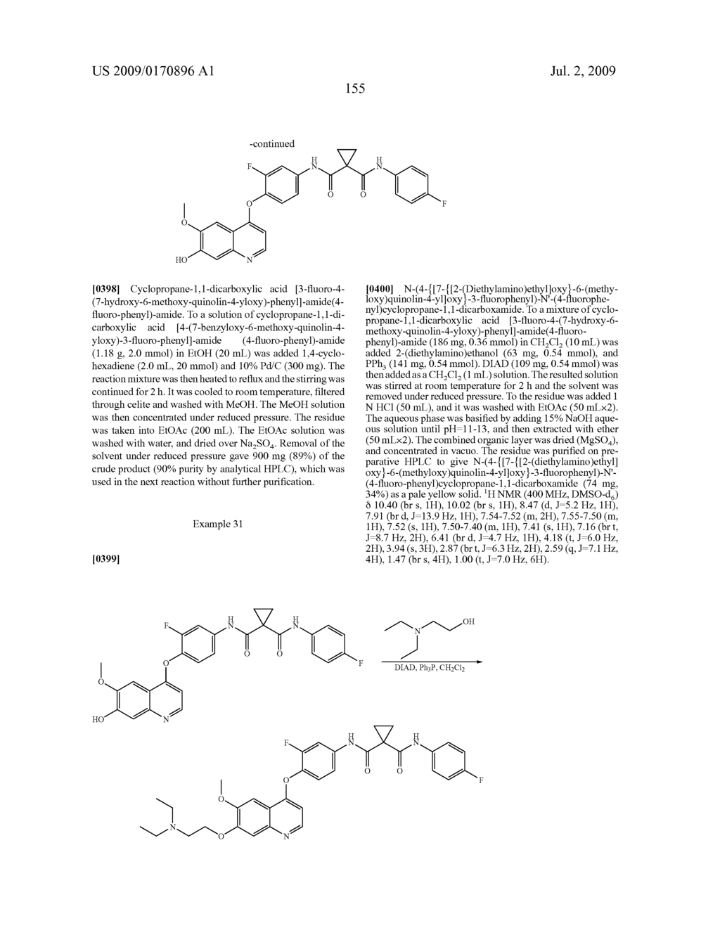 c-Met modulators and methods of use - diagram, schematic, and image 156