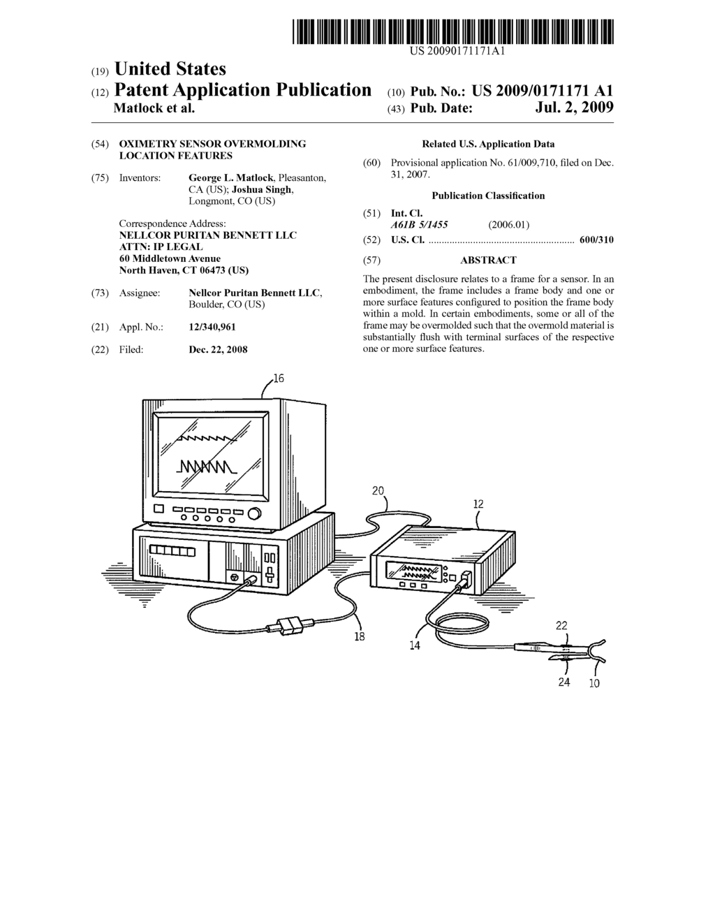 OXIMETRY SENSOR OVERMOLDING LOCATION FEATURES - diagram, schematic, and image 01