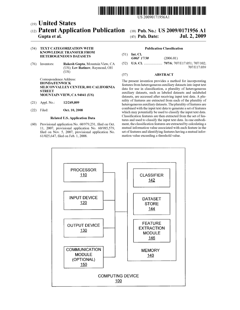 TEXT CATEGORIZATION WITH KNOWLEDGE TRANSFER FROM HETEROGENEOUS DATASETS - diagram, schematic, and image 01