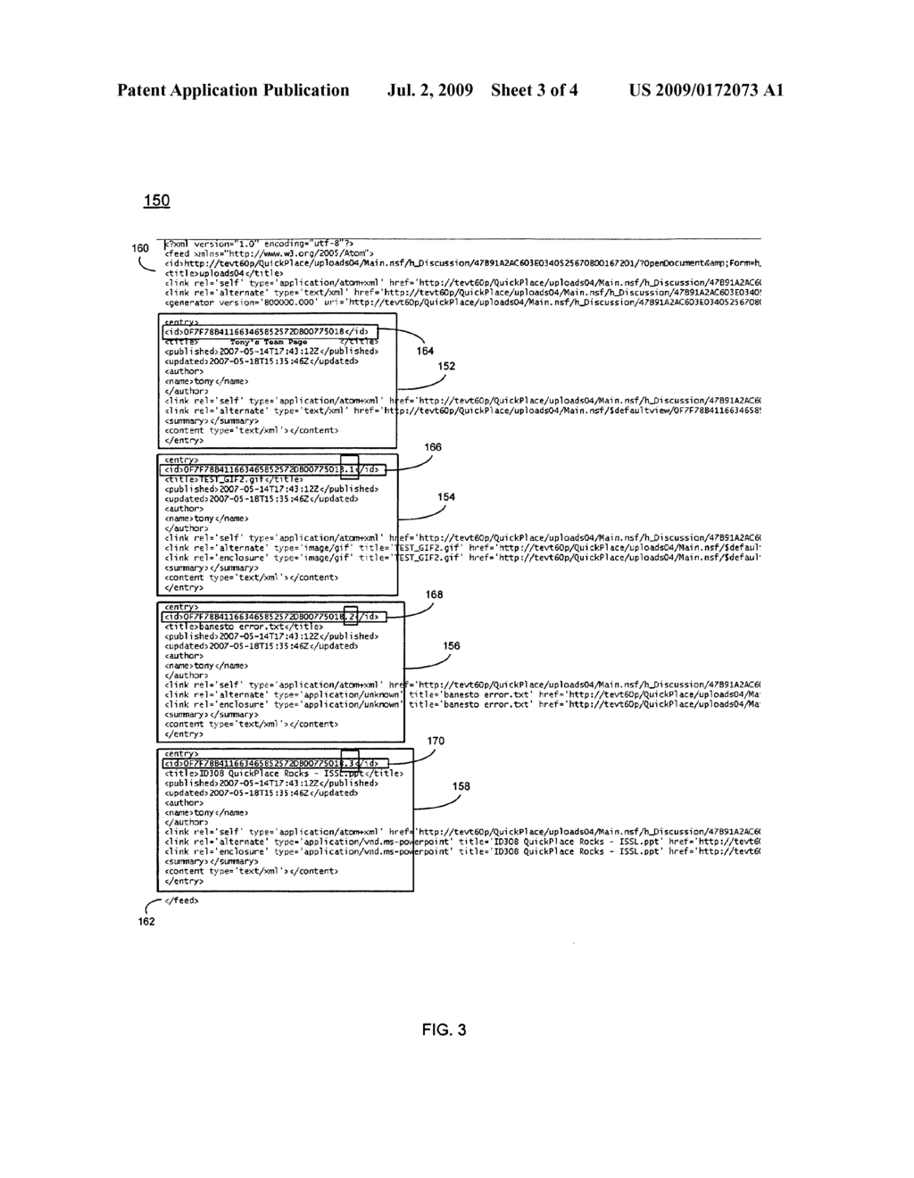 SYSTEM AND METHOD FOR REPRESENTATION OF MULTIPLE RELATED OBJECTS WITHIN A WEB FEED - diagram, schematic, and image 04