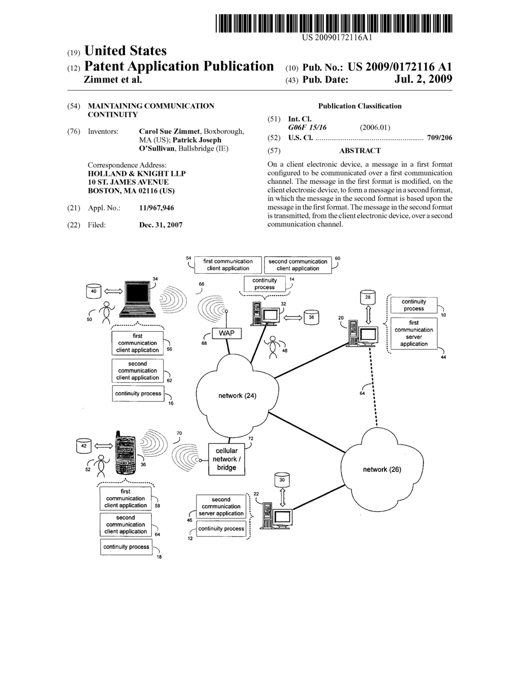 MAINTAINING COMMUNICATION CONTINUITY - diagram, schematic, and image 01