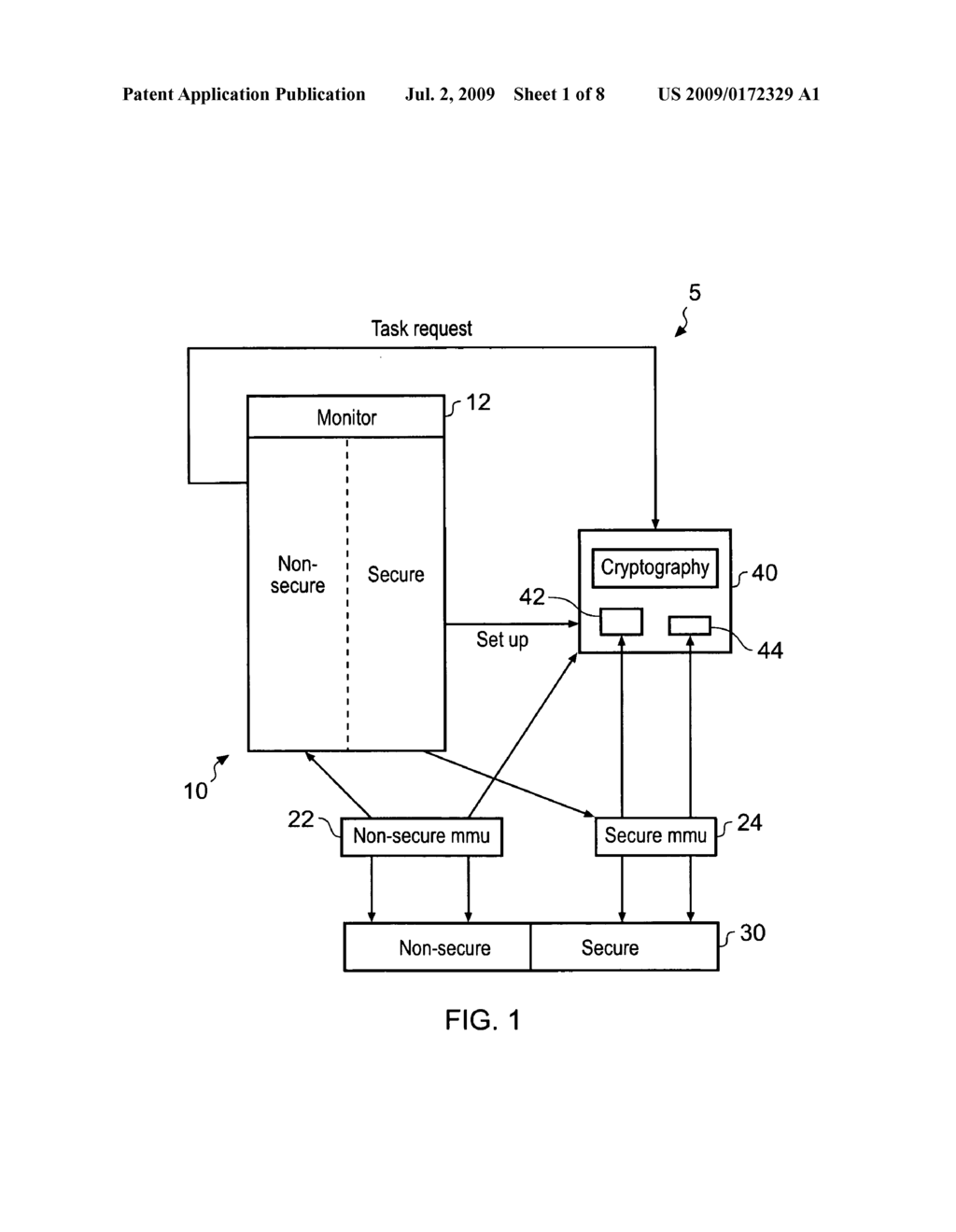 Providing secure services to a non-secure application - diagram, schematic, and image 02