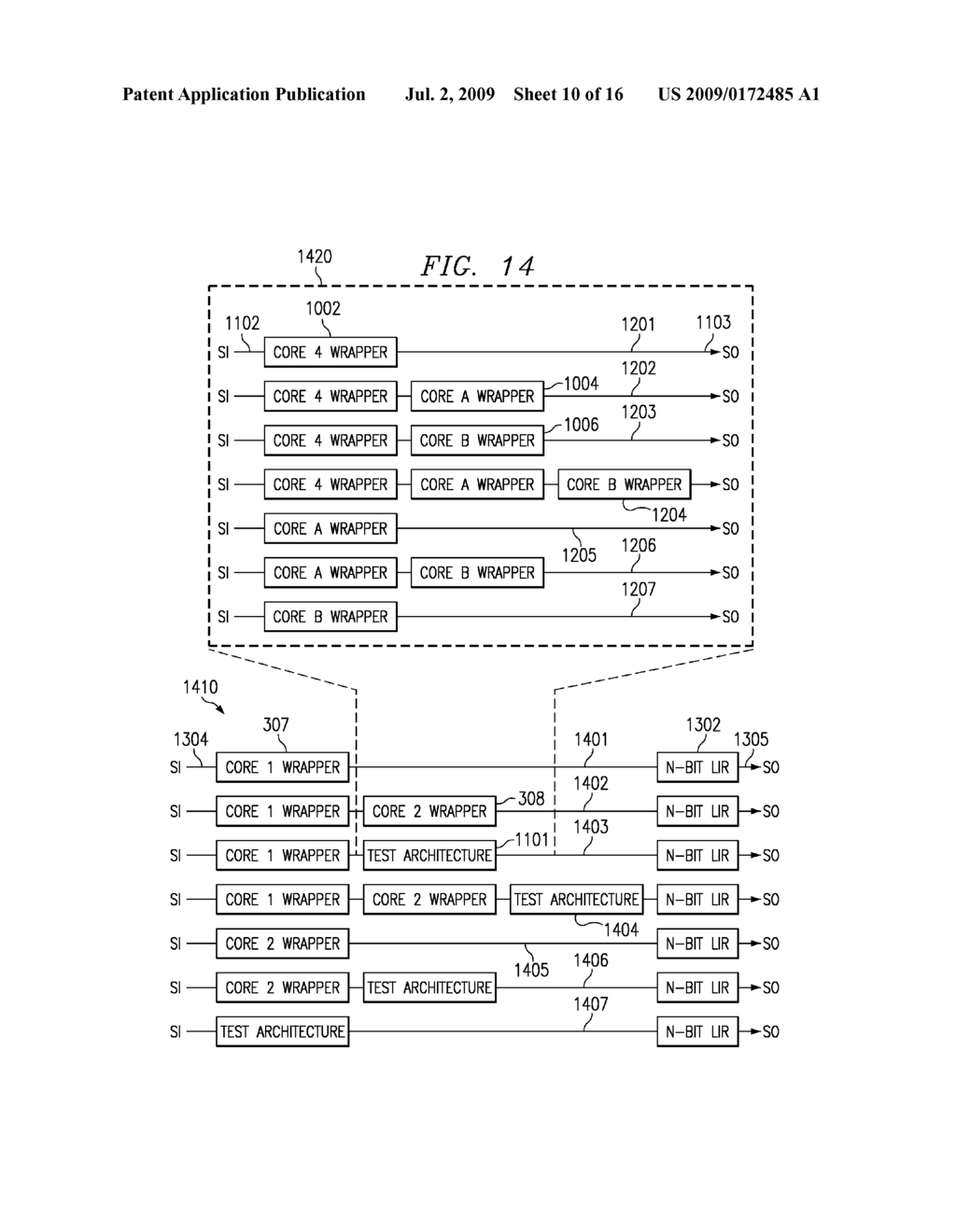 INTERCONNECTIONS FOR PLURAL AND HIERARCHICAL P1500 TEST WRAPPERS - diagram, schematic, and image 11