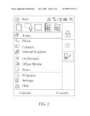 METHOD OF DISPLAYING MENU ITEMS AND RELATED TOUCH SCREEN DEVICE diagram and image