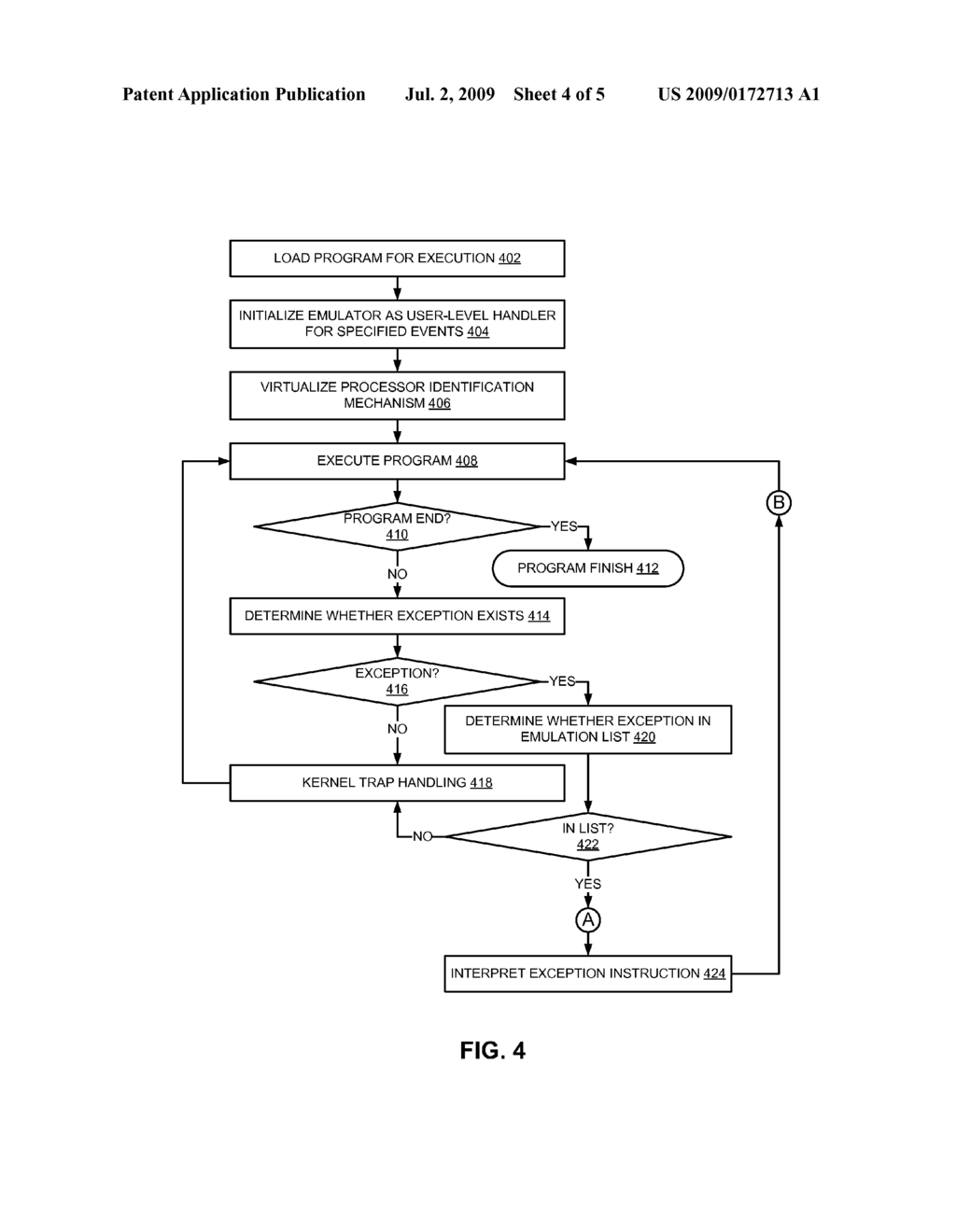 ON-DEMAND EMULATION VIA USER-LEVEL EXCEPTION HANDLING - diagram, schematic, and image 05