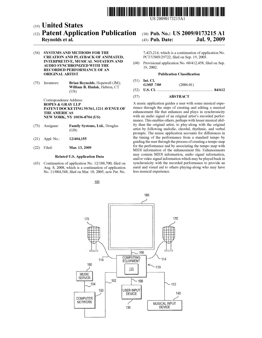 SYSTEMS AND METHODS FOR THE CREATION AND PLAYBACK OF ANIMATED, INTERPRETIVE, MUSICAL NOTATION AND AUDIO SYNCHRONIZED WITH THE RECORDED PERFORMANCE OF AN ORIGINAL ARTIST - diagram, schematic, and image 01