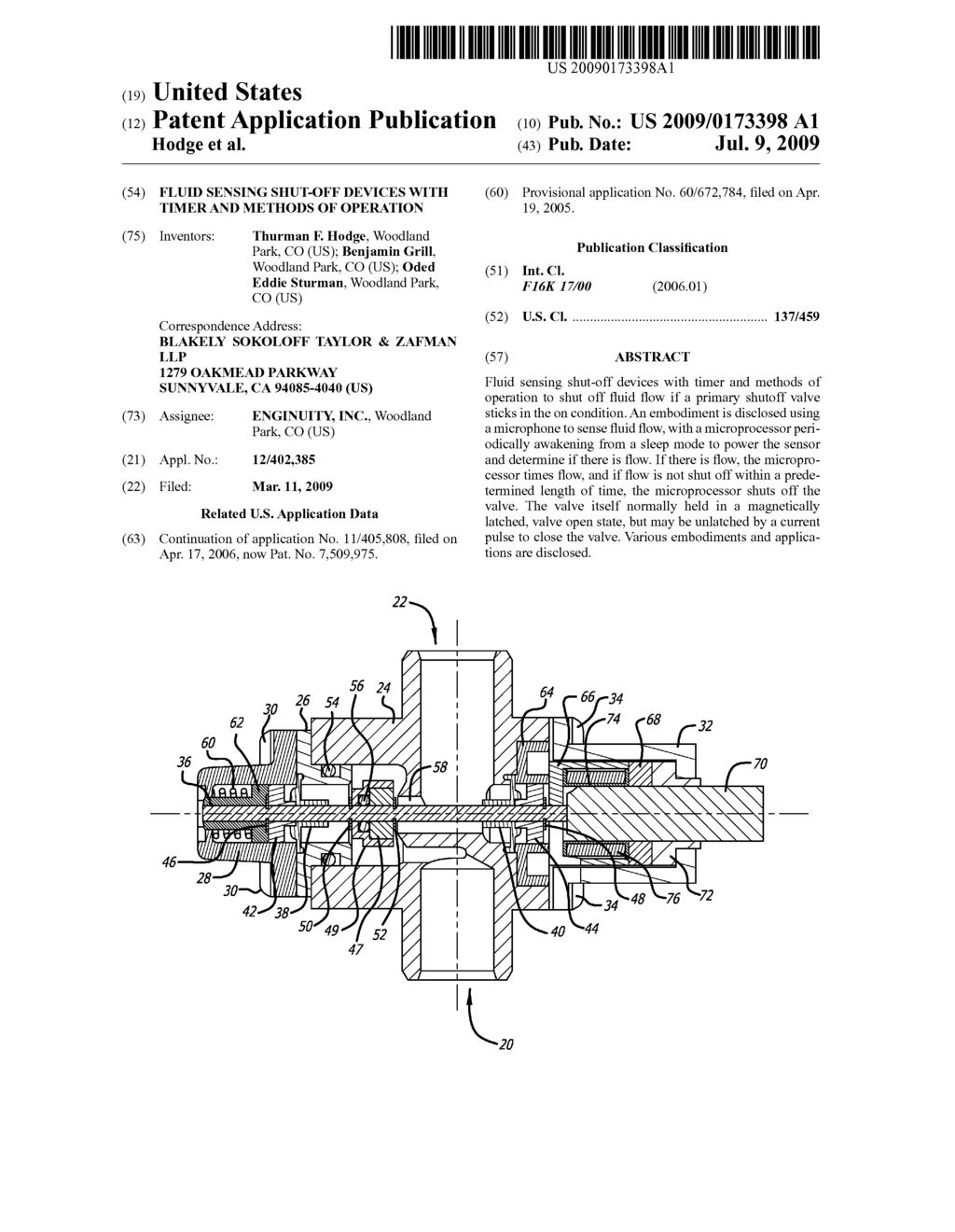 Fluid Sensing Shut-Off Devices with Timer and Methods of Operation - diagram, schematic, and image 01