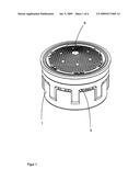 Sanitary component, namely jet regulator or jet former for flowing, fluid media, method of producing such a sanitary component and use of a sanitary component diagram and image