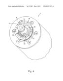 Water Filter Cartridge System Having a Combined Blending Valve System in the Candle and Adjusting Device in the Head diagram and image