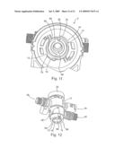 Water Filter Cartridge System Having a Combined Blending Valve System in the Candle and Adjusting Device in the Head diagram and image