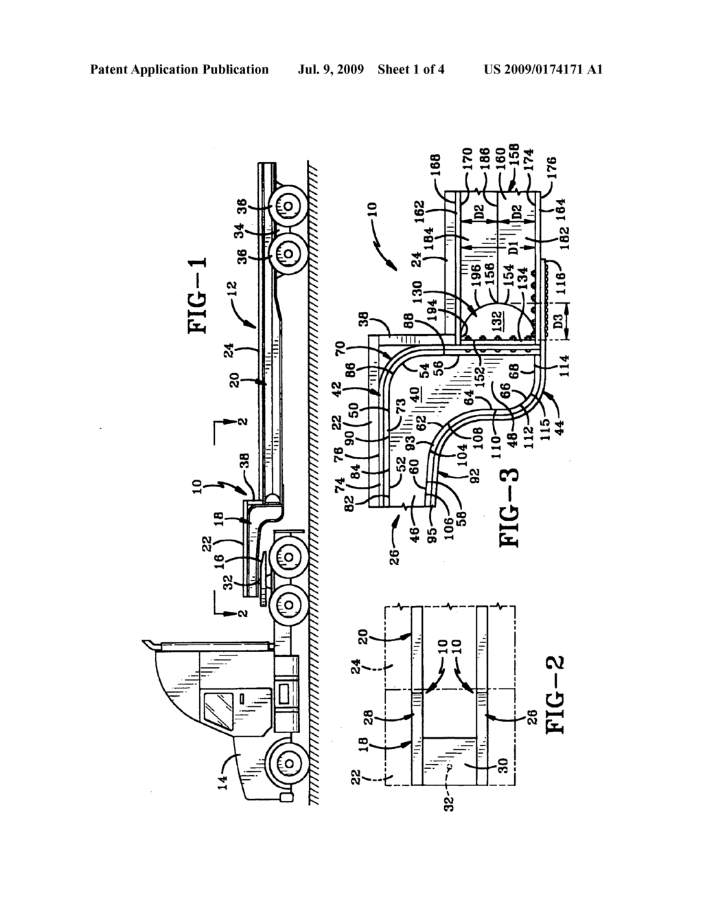 Aluminum flatbed with unique front connection - diagram, schematic, and image 02