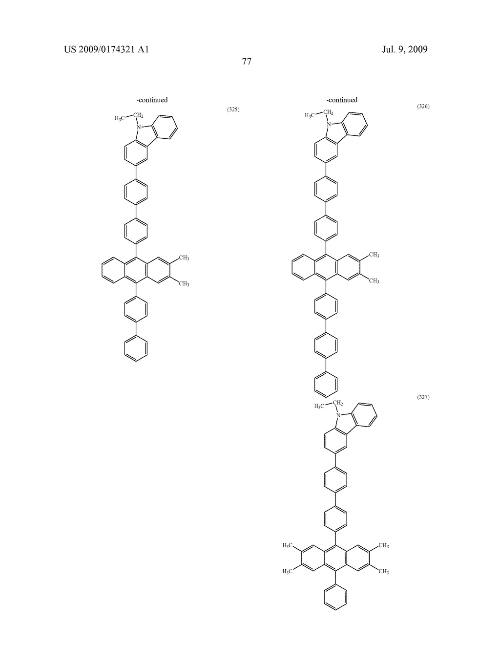 ANTHRACENE DERIVATIVE, AND LIGHT-EMITTING MATERIAL, LIGHT-EMITTING ELEMENT, LIGHT-EMITTING DEVICE, AND ELECTRONIC DEVICE USING THE SAME - diagram, schematic, and image 112