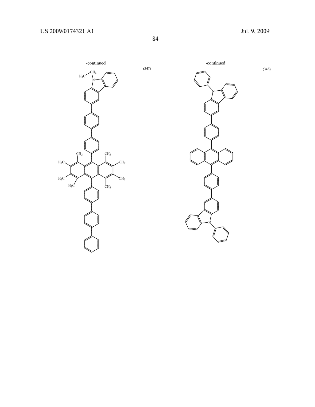 ANTHRACENE DERIVATIVE, AND LIGHT-EMITTING MATERIAL, LIGHT-EMITTING ELEMENT, LIGHT-EMITTING DEVICE, AND ELECTRONIC DEVICE USING THE SAME - diagram, schematic, and image 119