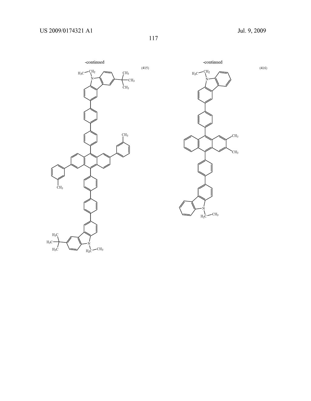 ANTHRACENE DERIVATIVE, AND LIGHT-EMITTING MATERIAL, LIGHT-EMITTING ELEMENT, LIGHT-EMITTING DEVICE, AND ELECTRONIC DEVICE USING THE SAME - diagram, schematic, and image 152
