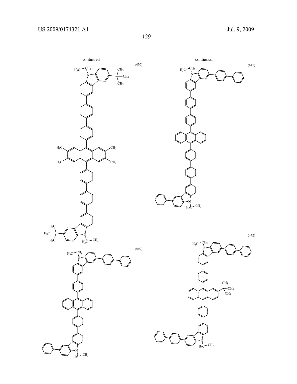 ANTHRACENE DERIVATIVE, AND LIGHT-EMITTING MATERIAL, LIGHT-EMITTING ELEMENT, LIGHT-EMITTING DEVICE, AND ELECTRONIC DEVICE USING THE SAME - diagram, schematic, and image 164