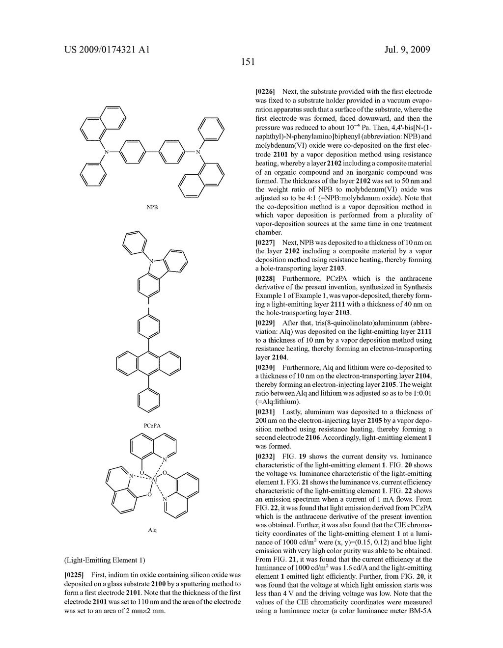 ANTHRACENE DERIVATIVE, AND LIGHT-EMITTING MATERIAL, LIGHT-EMITTING ELEMENT, LIGHT-EMITTING DEVICE, AND ELECTRONIC DEVICE USING THE SAME - diagram, schematic, and image 186