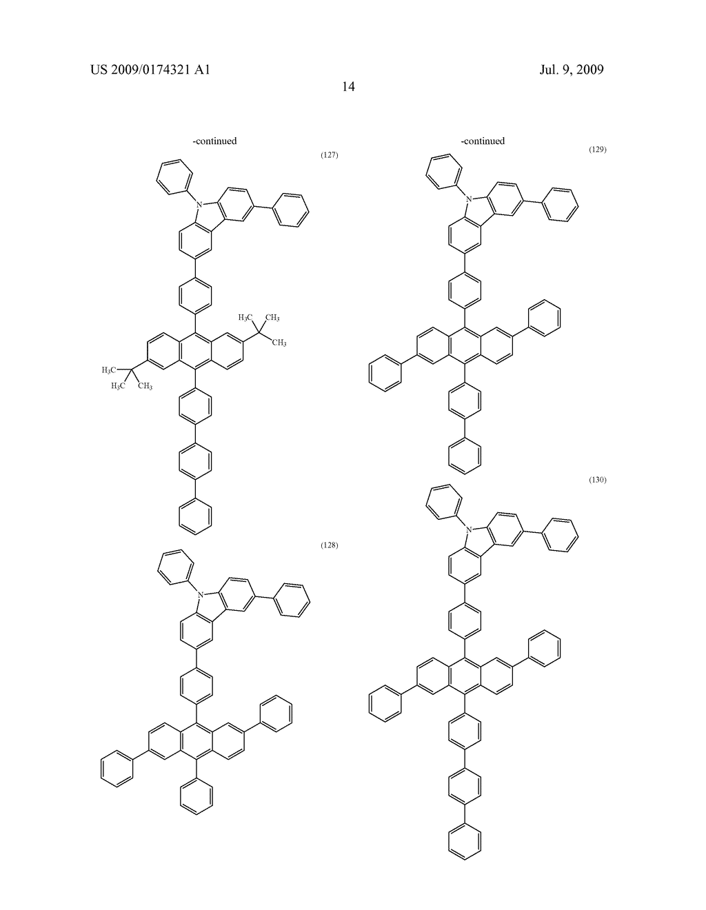 ANTHRACENE DERIVATIVE, AND LIGHT-EMITTING MATERIAL, LIGHT-EMITTING ELEMENT, LIGHT-EMITTING DEVICE, AND ELECTRONIC DEVICE USING THE SAME - diagram, schematic, and image 50