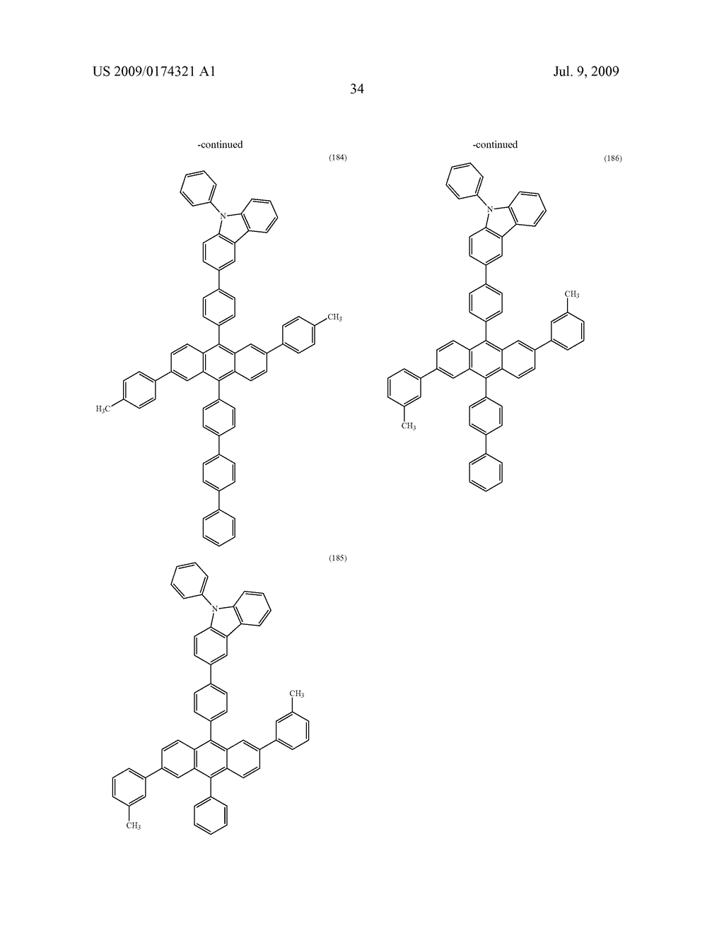 ANTHRACENE DERIVATIVE, AND LIGHT-EMITTING MATERIAL, LIGHT-EMITTING ELEMENT, LIGHT-EMITTING DEVICE, AND ELECTRONIC DEVICE USING THE SAME - diagram, schematic, and image 69