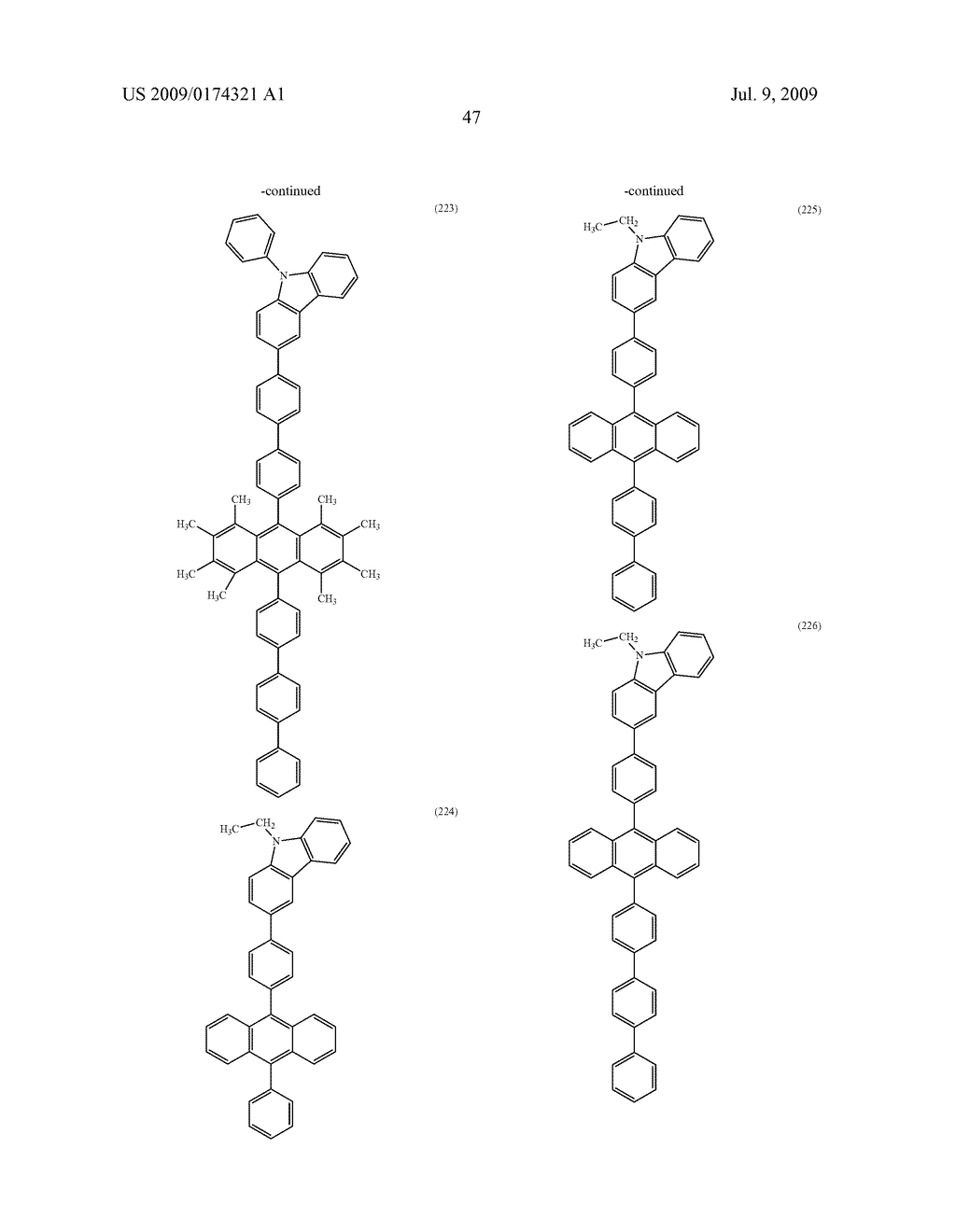 ANTHRACENE DERIVATIVE, AND LIGHT-EMITTING MATERIAL, LIGHT-EMITTING ELEMENT, LIGHT-EMITTING DEVICE, AND ELECTRONIC DEVICE USING THE SAME - diagram, schematic, and image 82