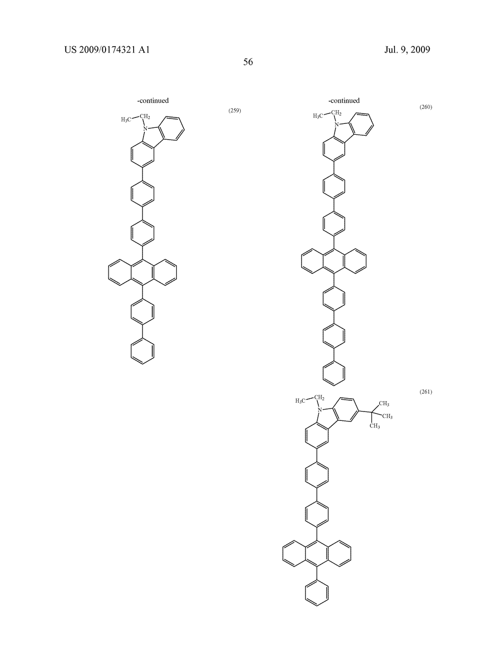 ANTHRACENE DERIVATIVE, AND LIGHT-EMITTING MATERIAL, LIGHT-EMITTING ELEMENT, LIGHT-EMITTING DEVICE, AND ELECTRONIC DEVICE USING THE SAME - diagram, schematic, and image 91