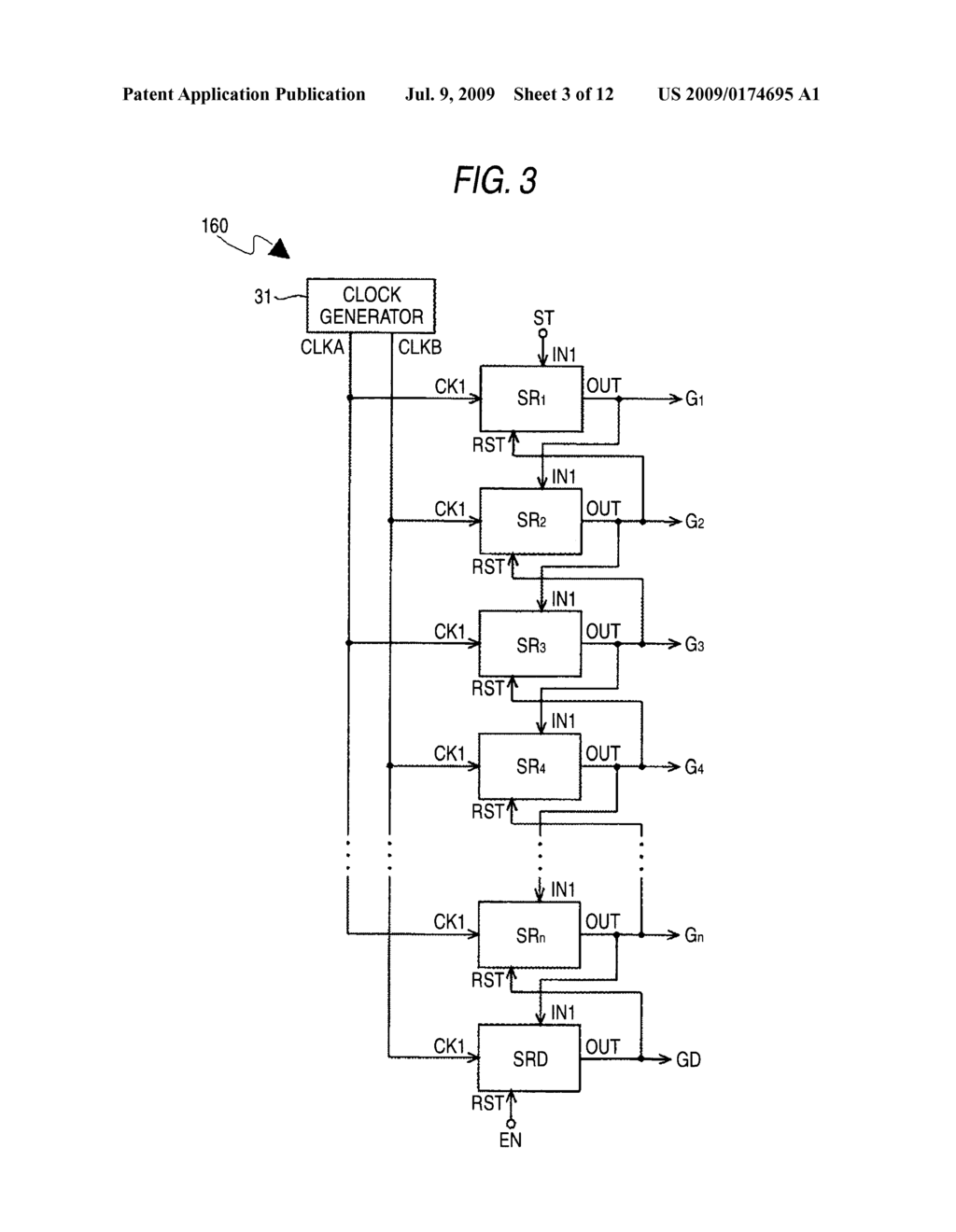 SCANNING LINE DRIVING CIRCUIT FOR ACTIVE MATRIX AND IMAGE DISPLAY DEVICE - diagram, schematic, and image 04