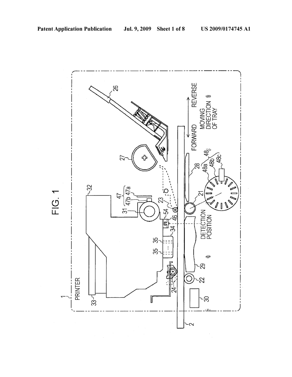 PRINTER AND DETACHABLE PRINTER TRAY - diagram, schematic, and image 02