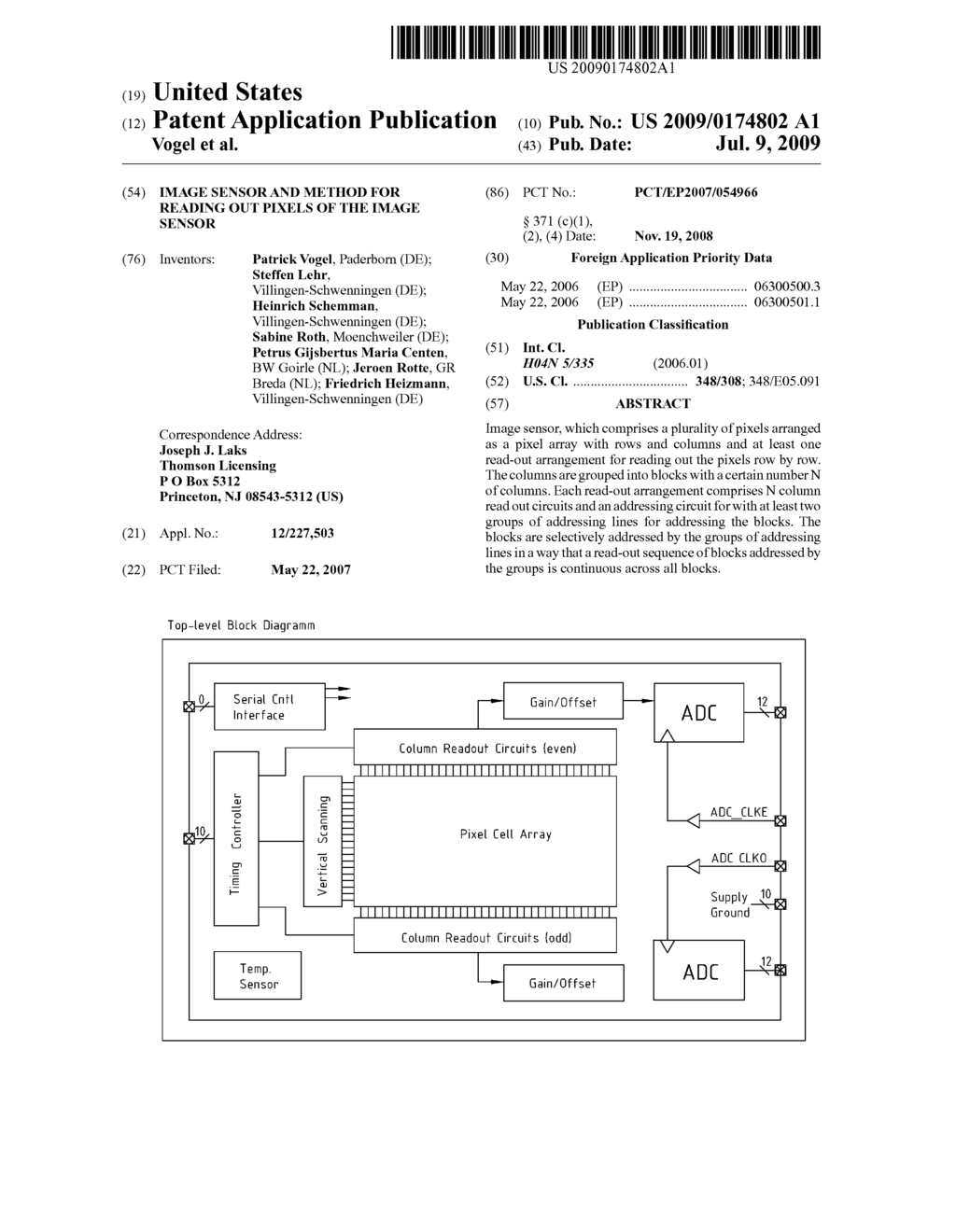 Image Sensor and Method for Reading Out Pixels of the Image Sensor - diagram, schematic, and image 01