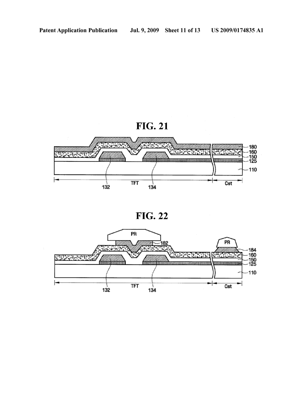 LIQUID CRYSTAL DISPLAY AND METHOD OF FABRICATING THE SAME TO HAVE TFT'S WITH PIXEL ELECTRODES INTEGRALLY EXTENDING FROM ONE OF THE SOURCE/DRAIN ELECTRODES - diagram, schematic, and image 12