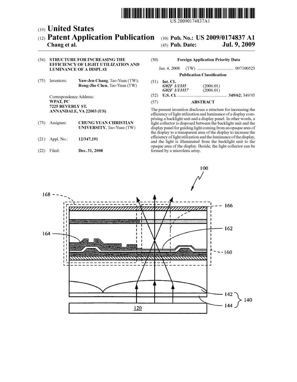 Structure for Increasing the Efficiency of Light Utilization and Luminance of a Display - diagram, schematic, and image 01