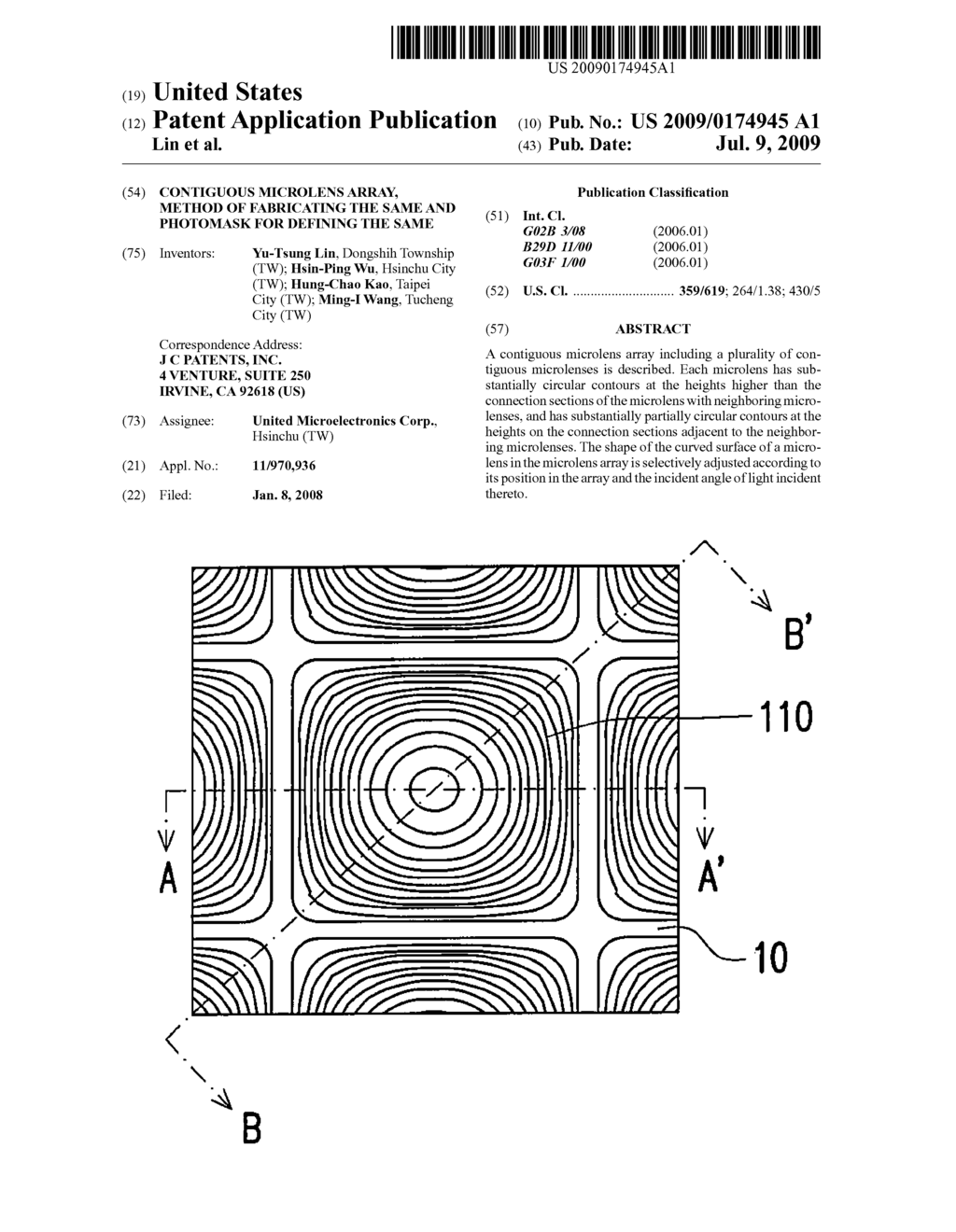 CONTIGUOUS MICROLENS ARRAY, METHOD OF FABRICATING THE SAME AND PHOTOMASK FOR DEFINING THE SAME - diagram, schematic, and image 01