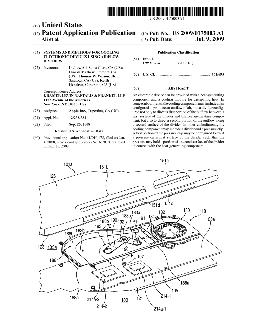 SYSTEMS AND METHODS FOR COOLING ELECTRONIC DEVICES USING AIRFLOW DIVIDERS - diagram, schematic, and image 01