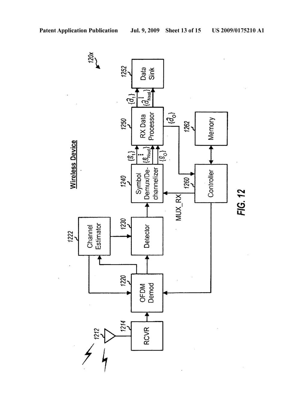 MULTIPLEXING AND TRANSMISSION OF MULTIPLE DATA STREAMS IN A WIRELESS MULTI-CARRIER COMMUNICATION SYSTEM - diagram, schematic, and image 14