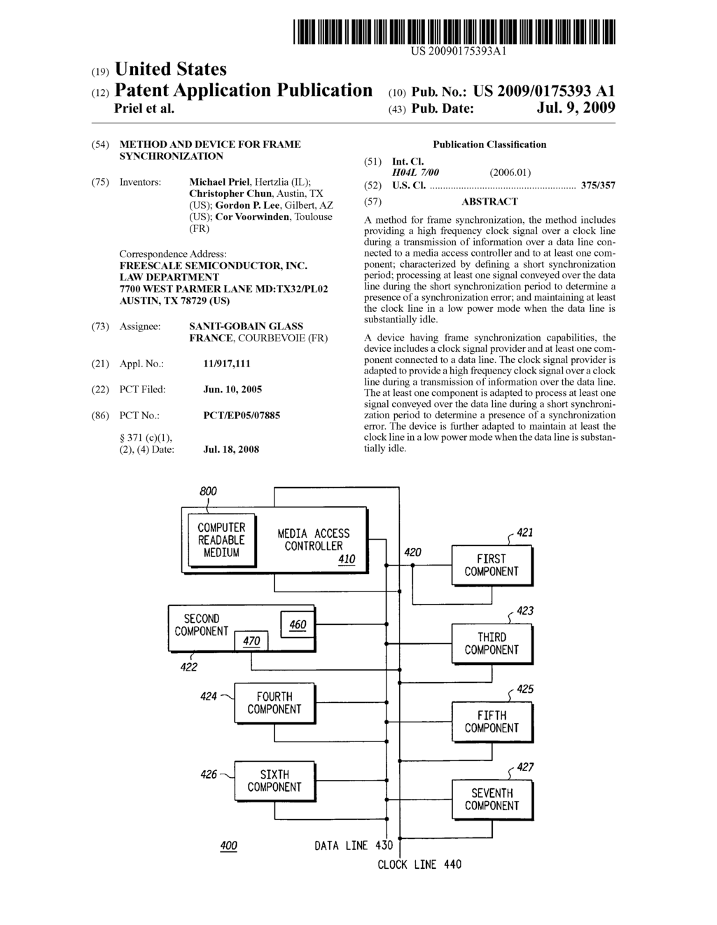 METHOD AND DEVICE FOR FRAME SYNCHRONIZATION - diagram, schematic, and image 01