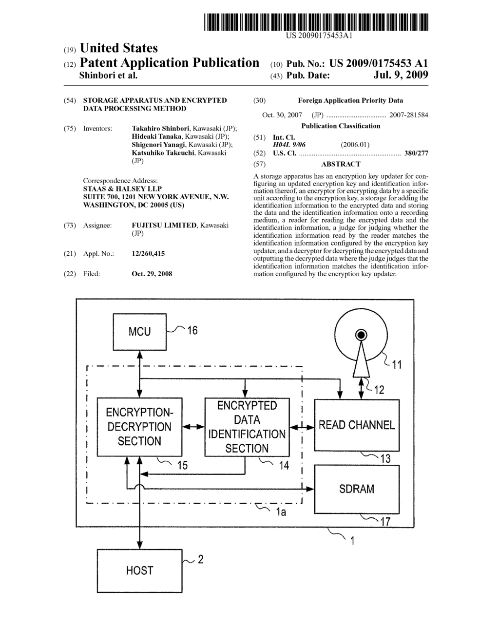 STORAGE APPARATUS AND ENCRYPTED DATA PROCESSING METHOD - diagram, schematic, and image 01