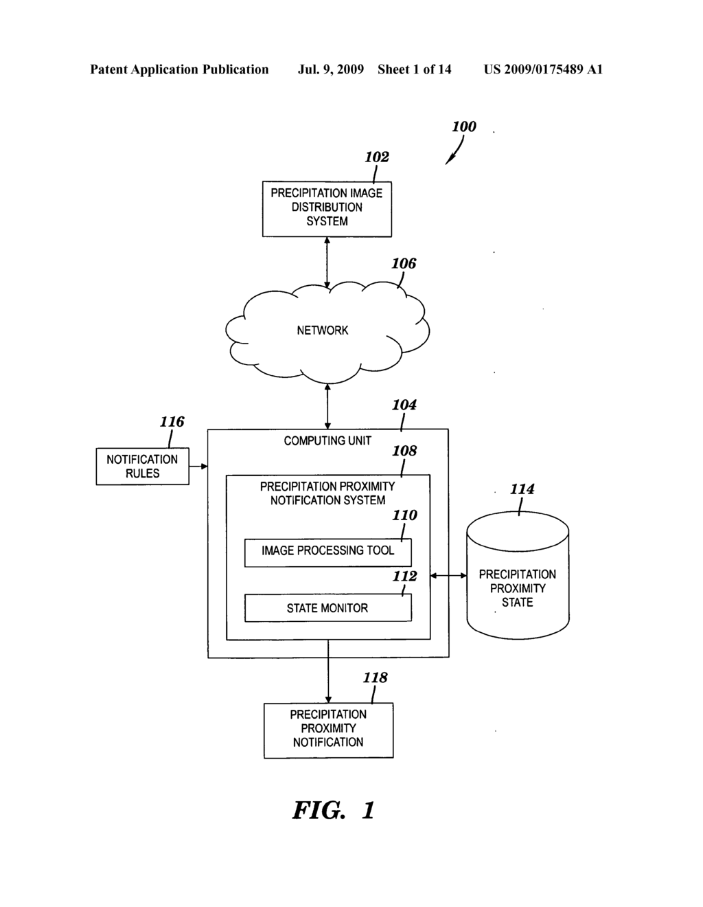 AUTOMATICALLY GENERATING PRECIPITATION PROXIMITY NOTIFICATIONS - diagram, schematic, and image 02