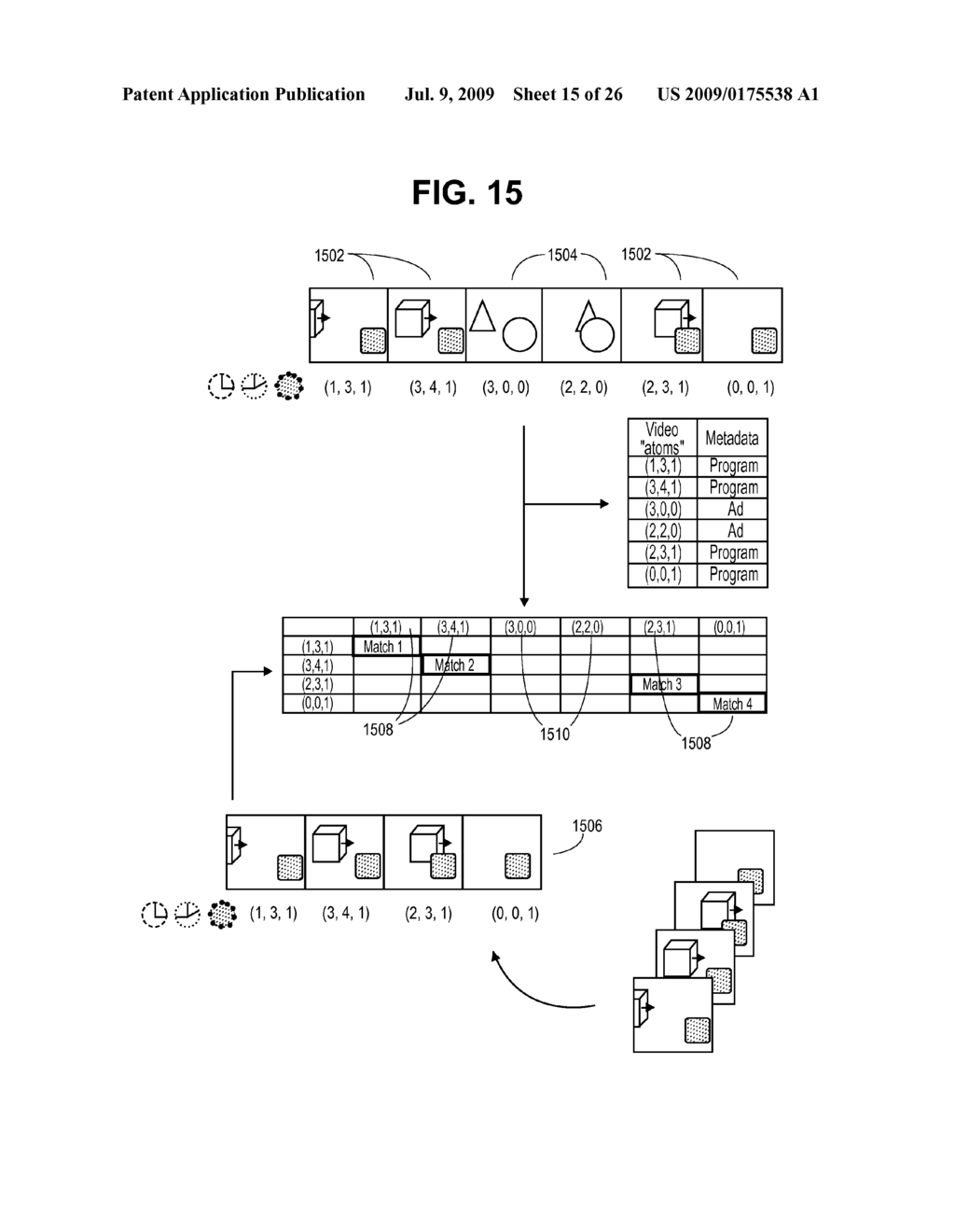 Methods and systems for representation and matching of video content - diagram, schematic, and image 16