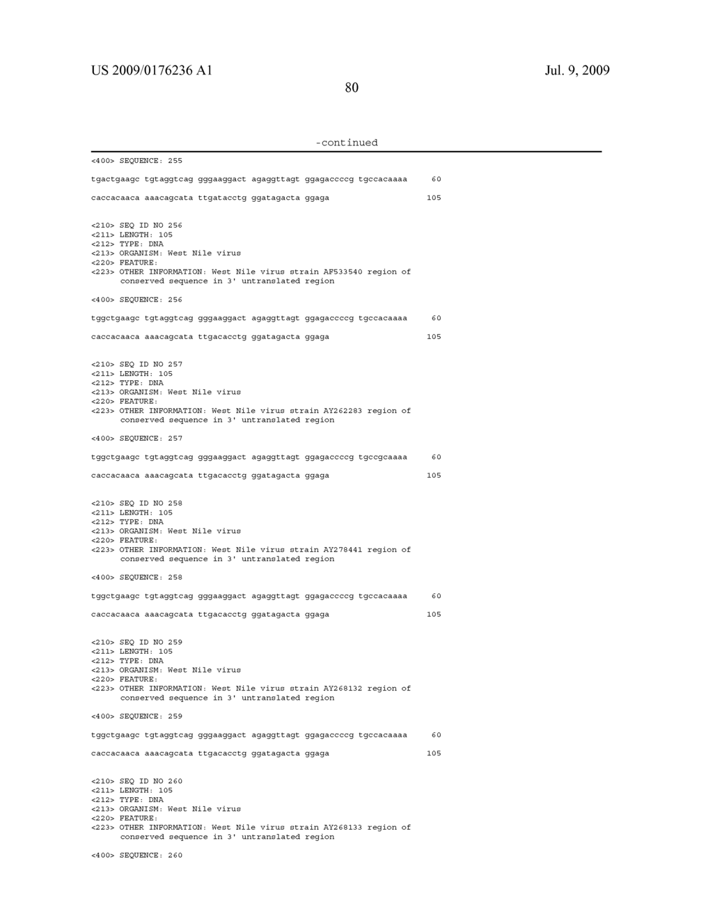 Compositions and Methods for Detecting Certain Flaviviruses, Including Members of the Japanese Encephalitis Virus Serogroup - diagram, schematic, and image 103