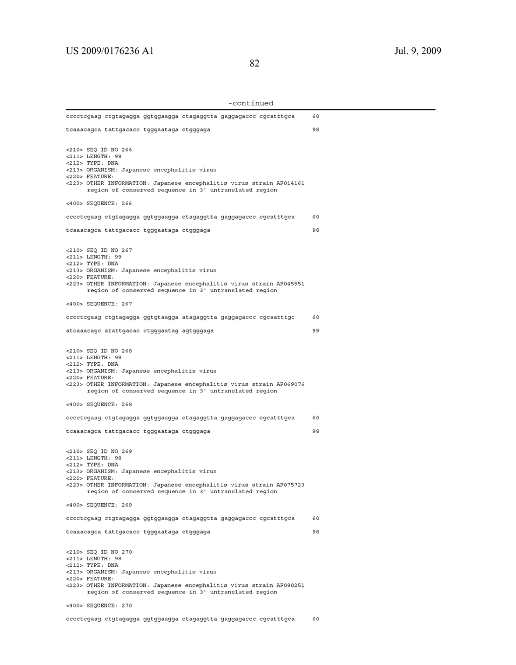 Compositions and Methods for Detecting Certain Flaviviruses, Including Members of the Japanese Encephalitis Virus Serogroup - diagram, schematic, and image 105