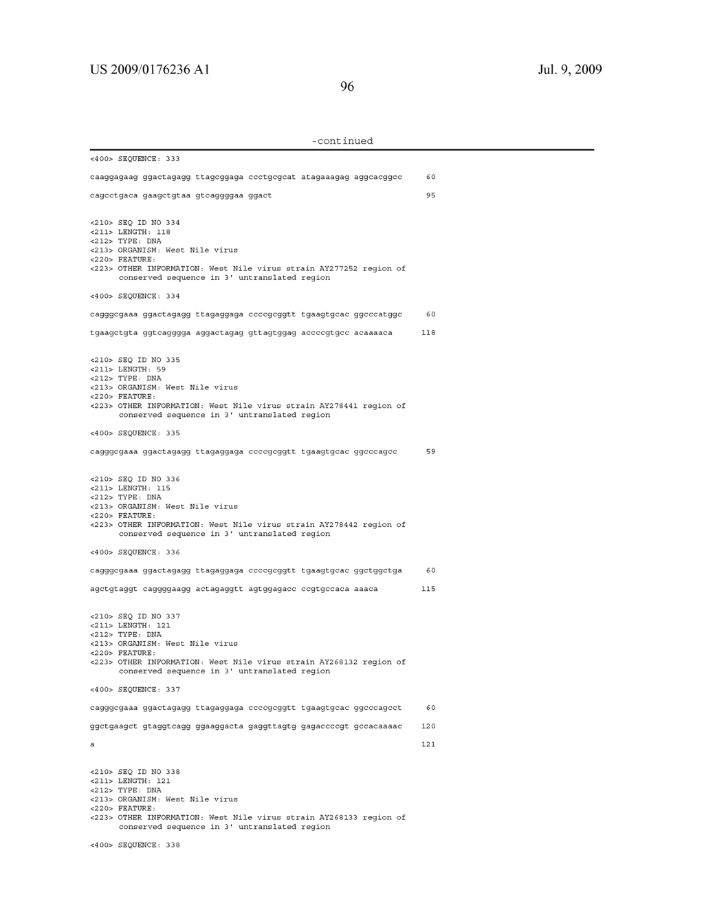 Compositions and Methods for Detecting Certain Flaviviruses, Including Members of the Japanese Encephalitis Virus Serogroup - diagram, schematic, and image 119