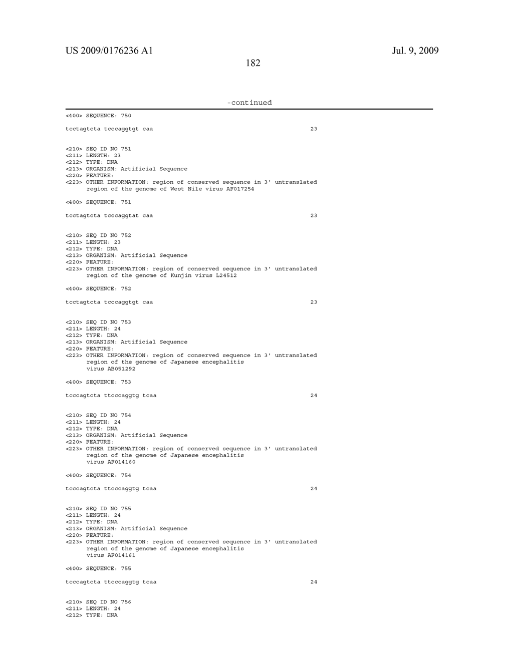 Compositions and Methods for Detecting Certain Flaviviruses, Including Members of the Japanese Encephalitis Virus Serogroup - diagram, schematic, and image 205